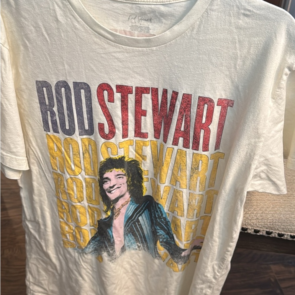 Rod Stewart Graphic T-Shirt - White